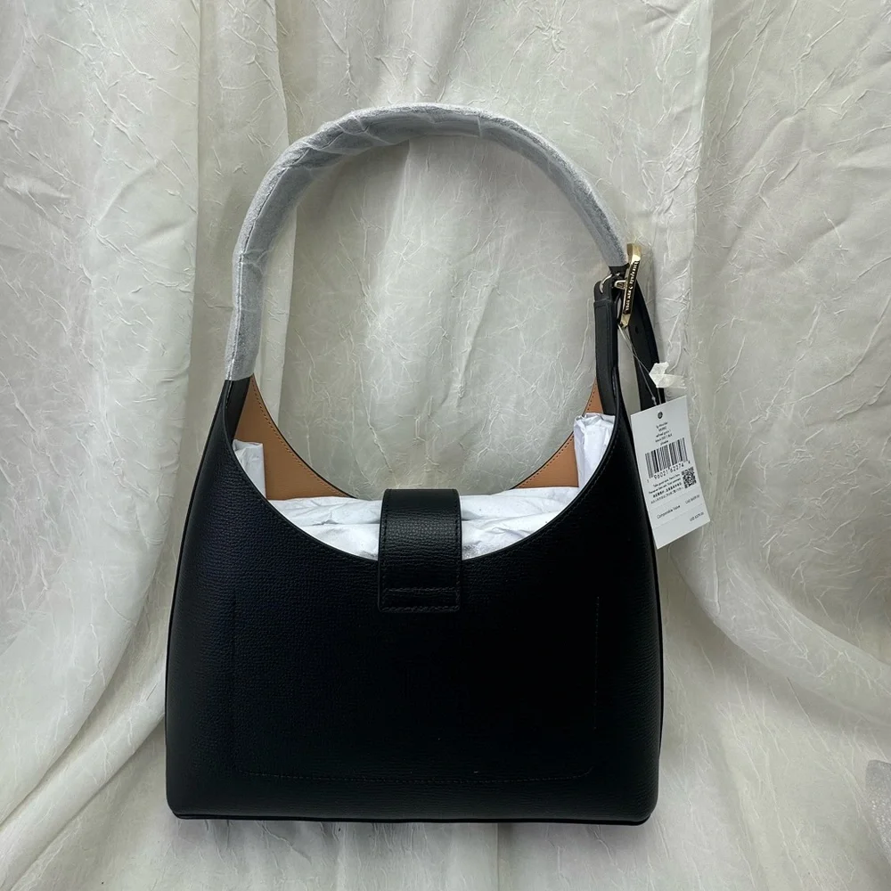 Kate Spade Phoebe Large Black Leather Shoulder Bag Gold Hardware NWT - Picture 7 of 7